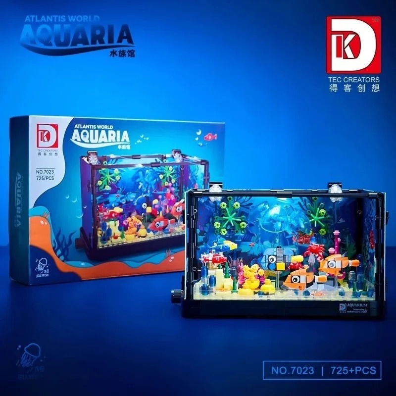 Aquarium Fish Lego - Set di Blocchi da Costruzione per