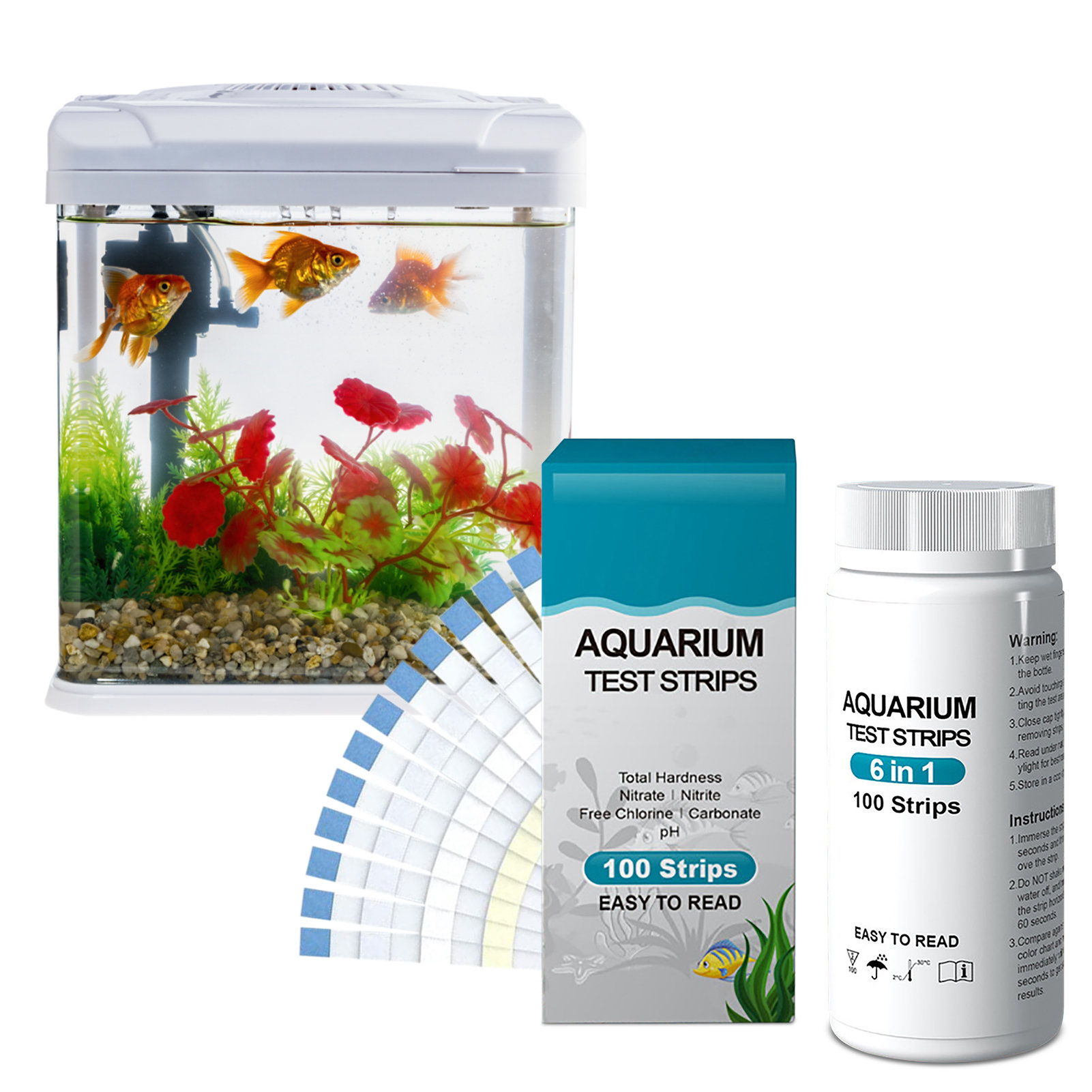Aquarium Fish In Pond - 100 pz 6-in-1 Test di Qualità