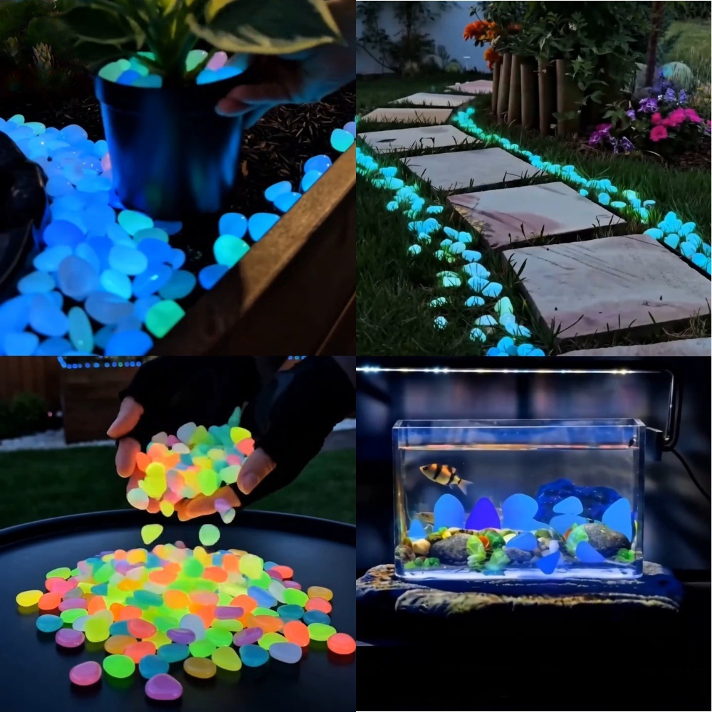 Aquarium Fish Items - Ciottoli luminosi colorati che si illuminano