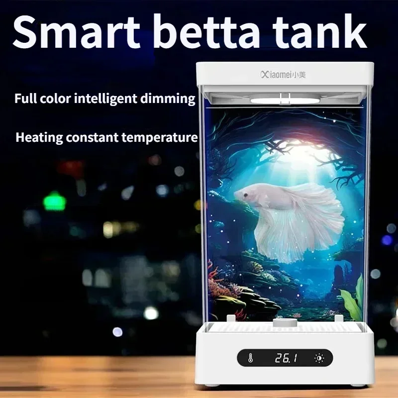 Aquarium Fish Game - Acquario Smart per Pesci Betta, Mini