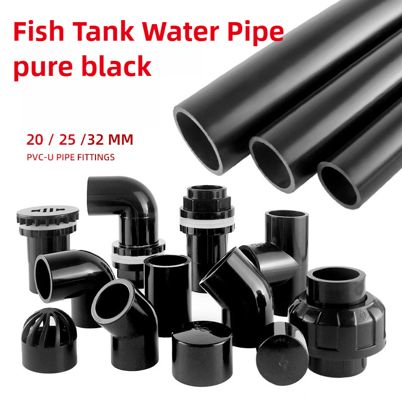 Aquarium Fish Black - PVC nero acquario tubo dell'acqua raccordi