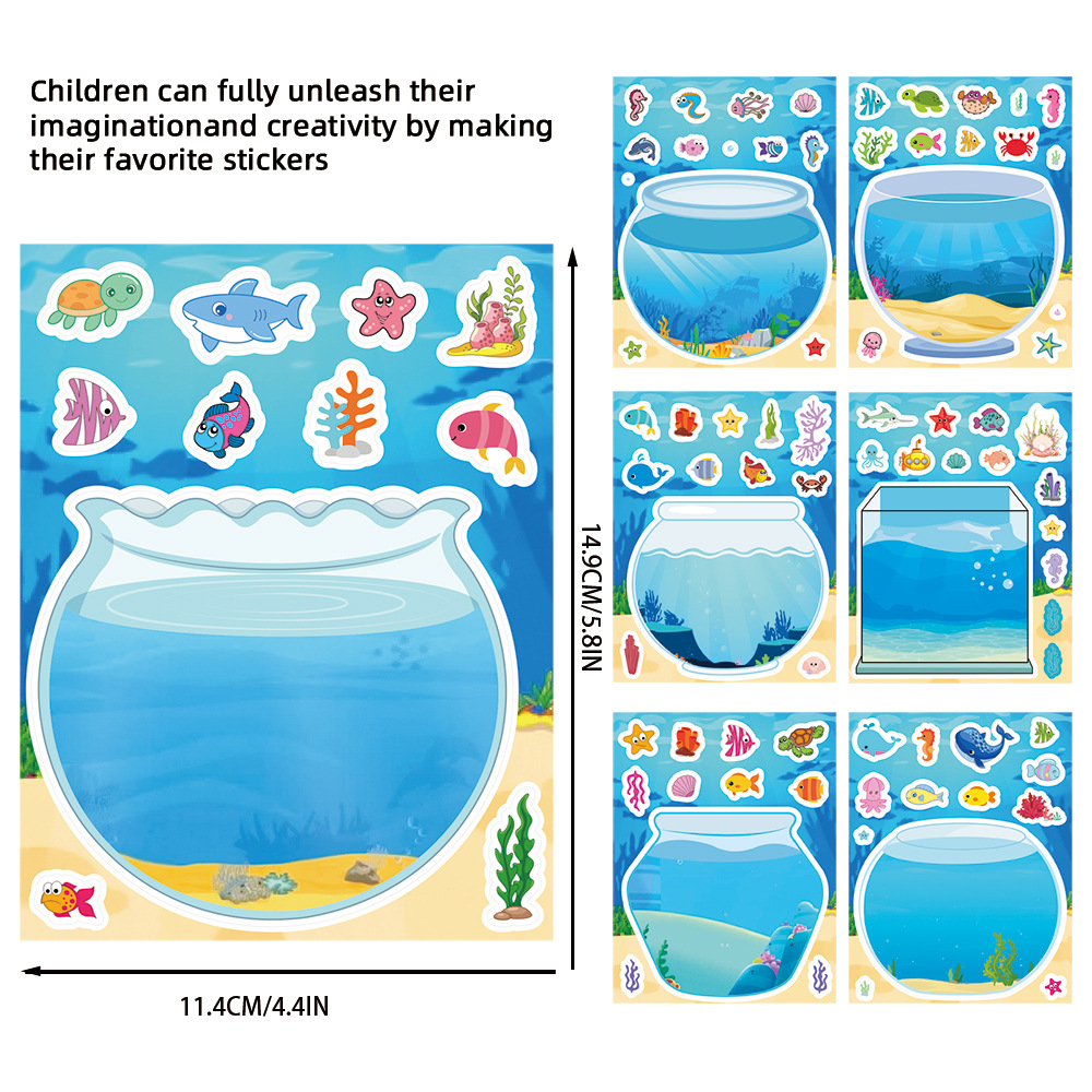 8/16 Fogli di Adesivi Puzzle C - Aquarium Fish Game recensione e prezzo