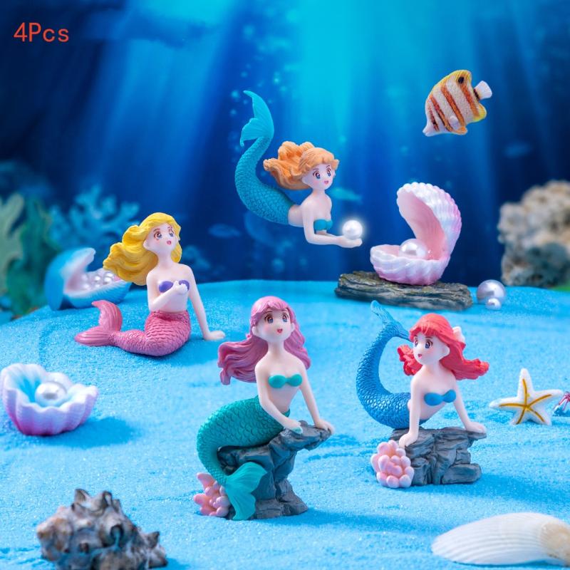 Set di 4 Ornamenti in Plastica - Aquarium Fish Items recensione e prezzo