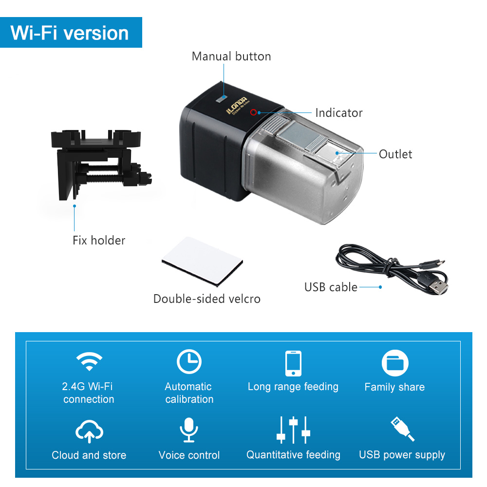 Alimentatore per pesci WiFi Al - Aquarium Fish Auto Feeder recensione e prezzo
